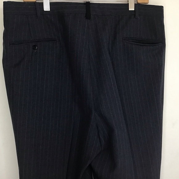 Rue Royal Nino Cerruti Blue Pinstripe 2 button notch collar VTG suit 40R 36” wai - Picture 16 of 16